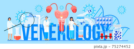 venerology concept vector for medical website header. Venereologist concept vector for health care landing page. venerology concept vector for medical website header. Venereologist concept vector for health care landing page. 75274452