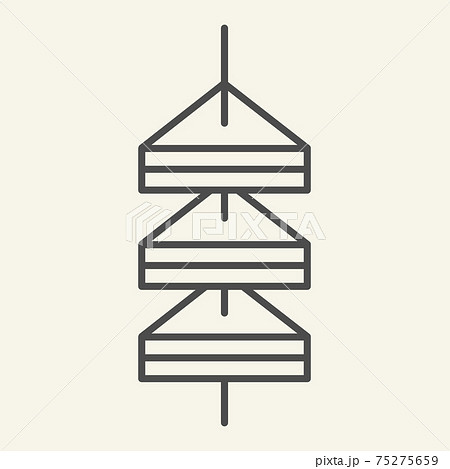 Tapas thin line icon. Canape vector...のイラスト素材 [75275659] - PIXTA