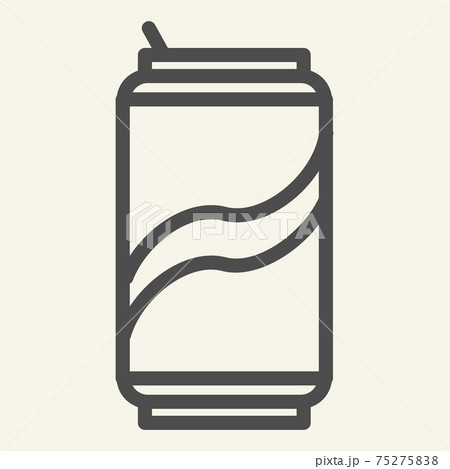 Soda can line icon. Drink in aluminum tin vector illustration isolated on white. Beverage outline style design, designed for web and app. Eps 10. Soda can line icon. Drink in aluminum tin vector illustration isolated on white. Beverage outline style design, designed for web and app. Eps 10. 75275838
