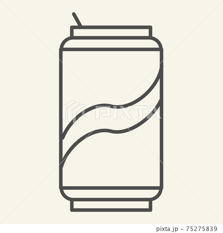 Soda can thin line icon. Drink in aluminum tin vector illustration isolated on white. Beverage outline style design, designed for web and app. Eps 10. Soda can thin line icon. Drink in aluminum tin vector illustration isolated on white. Beverage outline style design, designed for web and app. Eps 10. 75275839