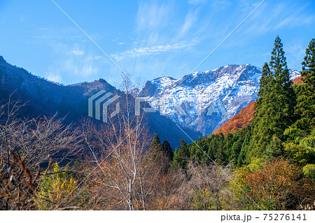 冨士浅間神社付近からの谷川岳　マナイタグラ　谷川岳南面　　　　　 75276141