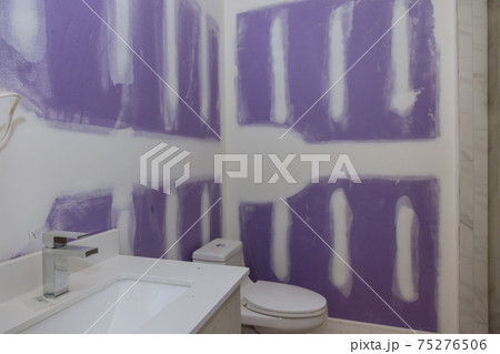Designer renovation construction bathroom with master bathroom patching drywall 75276506