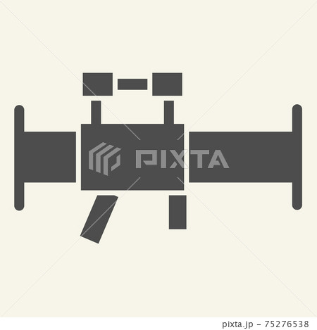 Bazooka solid icon. Rocket launcher vector illustration isolated on white. Weapon glyph style design, designed for web and app. Eps 10. 75276538