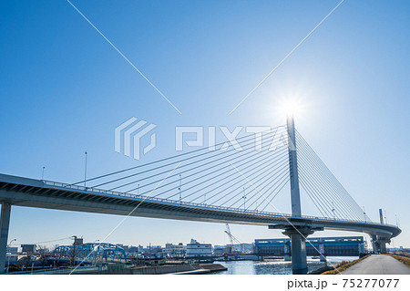 「東京都」首都高 中央環状線かつしかハープ橋 「東京都」首都高 中央環状線かつしかハープ橋 75277077