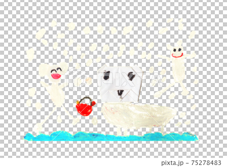 子供が描いた真冬のしろくま 子供が描いた真冬のしろくま 75278483