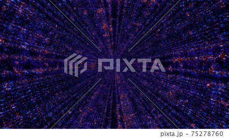 3D illustration of tunnel with light particles 75278760