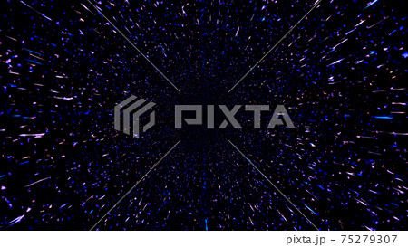 3D illustration of dark tunnel in motion 75279307