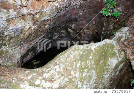 津乃峰山　岩窟　鏡の窟 75279617