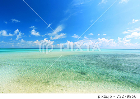 沖縄 宮古島の美しい海 沖縄 宮古島の美しい海 75279856