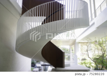 White curve stair office building White curve stair office building 75280220