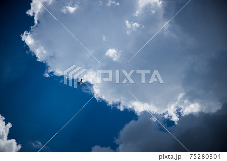 Deep blue sky with stratocumulus clouds Deep blue sky with stratocumulus clouds 75280304