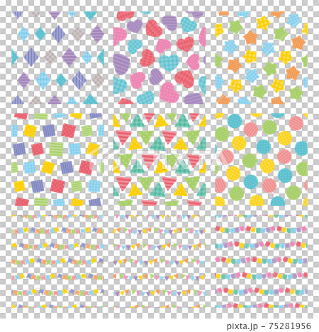 Cute pattern material set - Stock Illustration [75281956] - PIXTA
