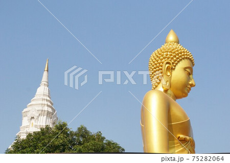 Gread Buddha Statue at Wat Paknam in Bangkok 75282064