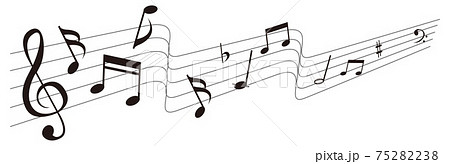 illustration of note music icon 75282238