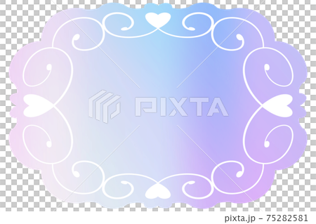 Elegant heart frame aurora color horizontal position 75282581
