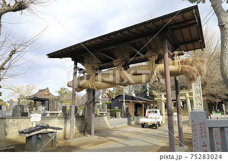 赤城神社 大しめ縄 千葉県流山市流山 の写真素材 7524