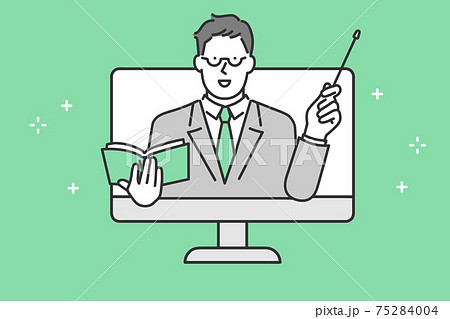 勉強を教える先生のイメージイラスト素材 勉強を教える先生のイメージイラスト素材 75284004