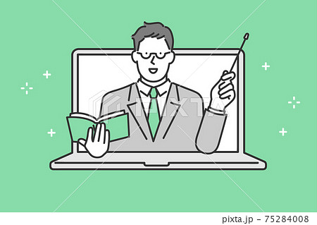 勉強を教える先生のイメージイラスト素材 勉強を教える先生のイメージイラスト素材 75284008