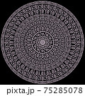 Thai traditional art, flower style on black background (seamless pattern) 75285078
