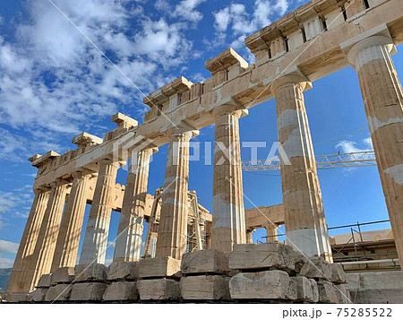 ギリシャ7 アクロポリスのパルテノン神殿の写真素材