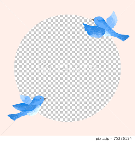 Blue bird frame with a gentle touch 75286154