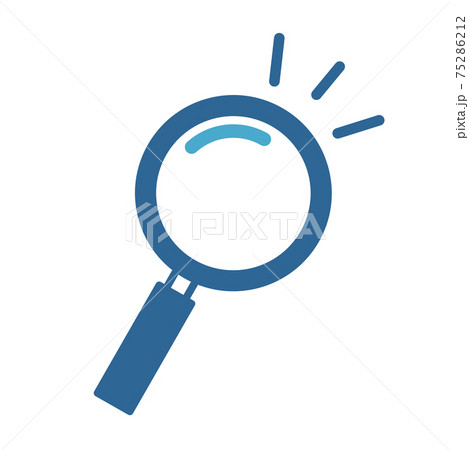 虫眼鏡のアイコンイラスト 75286212