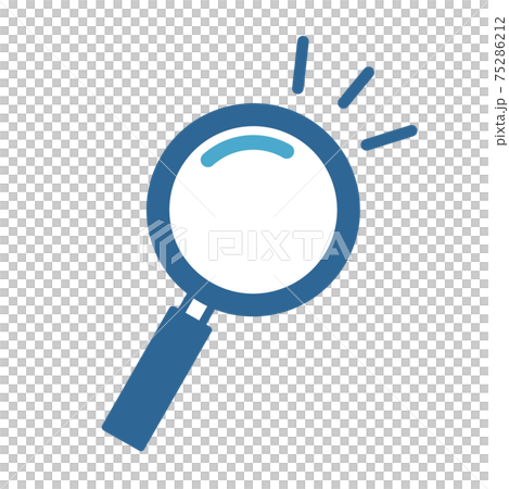 虫眼鏡のアイコンイラスト 75286212