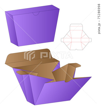 Box packaging die cut template design. 3d mock-up 75286998