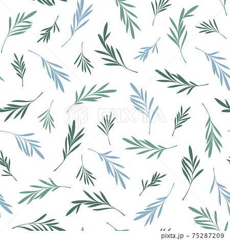 シンプルな植物のシームレスな柄 のイラスト素材