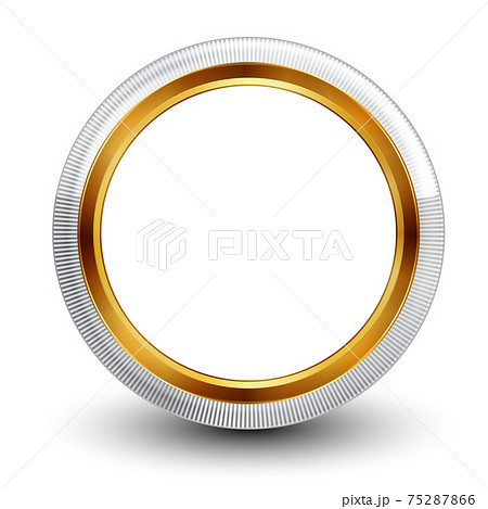ボタン メダル 金 アイコンのイラスト素材