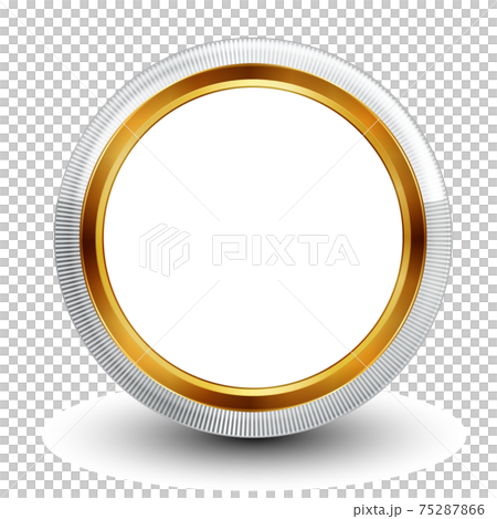ボタン メダル 金 アイコンのイラスト素材