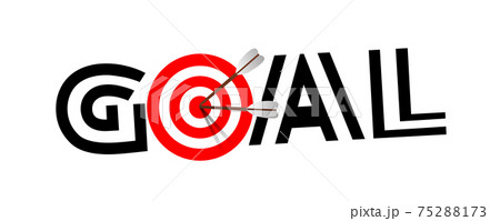 Business concept of hitting exactly the target. word goal. 75288173