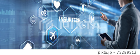 Family car and home travel insurance concept on virtual screen 75289512