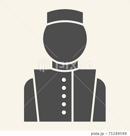 Concierge solid icon. Hotel porter symbol,... - Stock Illustration  [75289599] - PIXTA