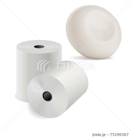 Toilet paper 3d roll. Kitchen towel Round soap bar 75290367