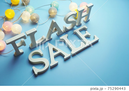 Flash Sale alphabet letter with cotton ball LED decoration on blue background 75290443