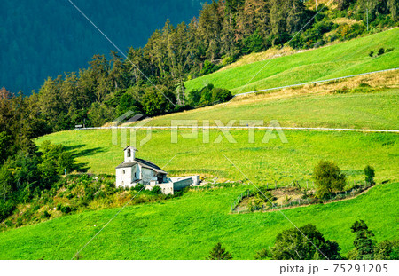 St. Stefan Chapel near Marienberg Abbey in South Tyrol, Italy St. Stefan Chapel near Marienberg Abbey in South Tyrol, Italy 75291205