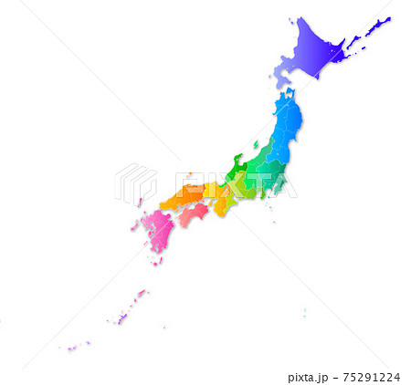 日本地図 日本地図 75291224