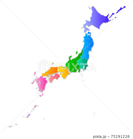 日本地図 日本地図 75291226
