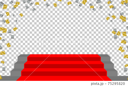 紅地毯,樓梯和五彩紙屑 紅地毯,樓梯和五彩紙屑 75295820