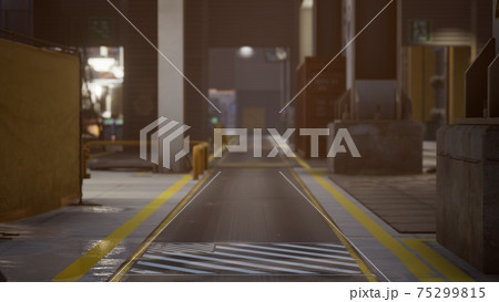 interior of car factory with a production line 75299815