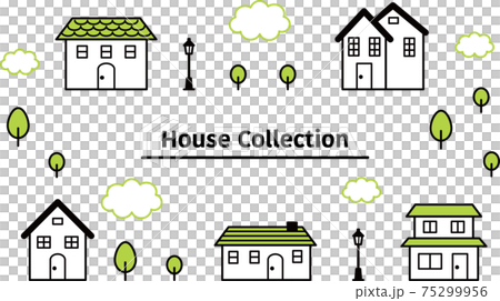 可愛らしいお家のセット（シンプル） 75299956