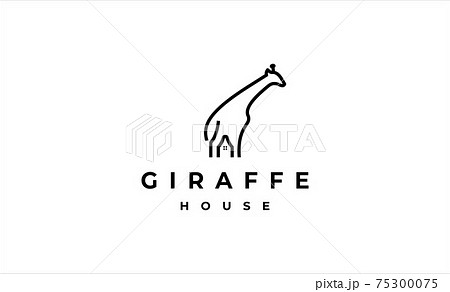 giraffe Home Logo icon design vector illustration giraffe Home Logo icon design vector illustration 75300075