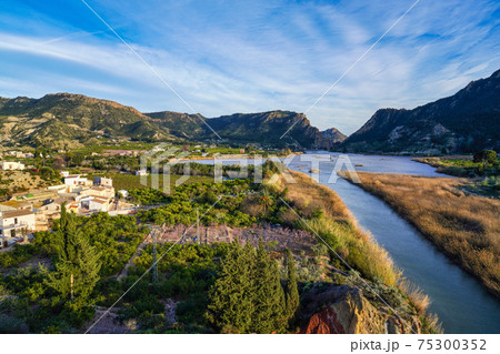 The Ojos reservoir, also called Azud de Ojos in Blanco, Region of Murcia. Spain The Ojos reservoir, also called Azud de Ojos in Blanco, Region of Murcia. Spain 75300352