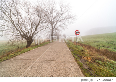 road in the fog road in the fog 75300887