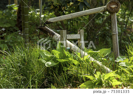 日本庭園のししおどし 75301335