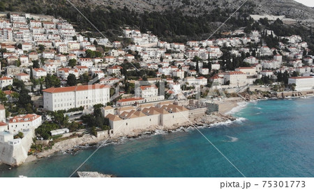 dubrovnik croatia drone view dubrovnik croatia drone view 75301773