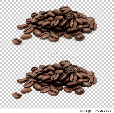 コーヒー豆 珈琲豆 イラスト リアルのイラスト素材