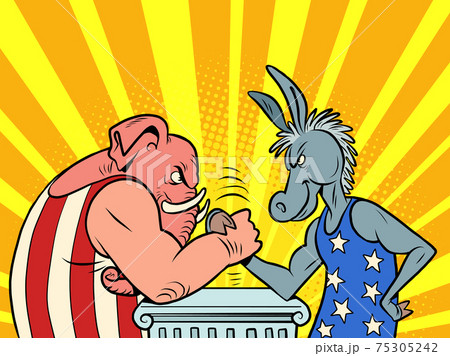 republicans and democrats donkey and elephant republicans and democrats donkey and elephant 75305242