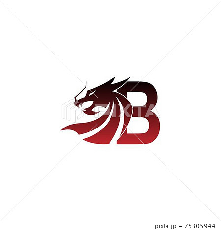 Letter B Logo Icon With Dragon Design Vectorのイラスト素材 [75305944] - PIXTA